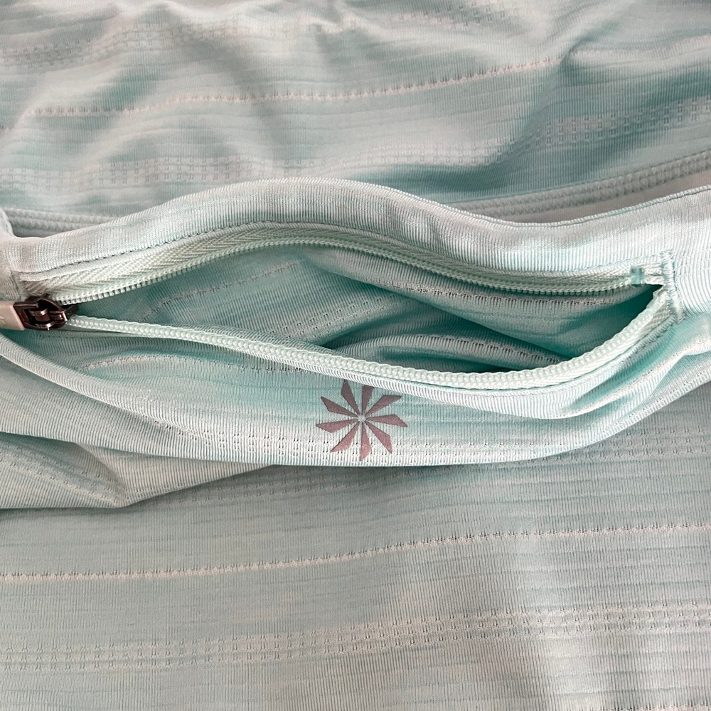 Athleta Womens XL Aqua Tiered Ruffle Tennis Golf Skort Striped Athletic - Picture 7 of 13